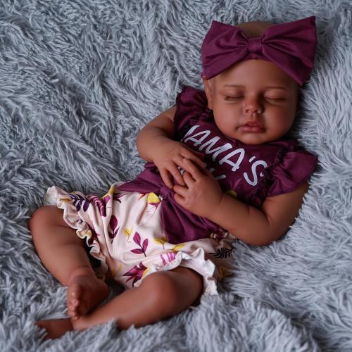 BABESIDE Black Reborn Baby Dolls, 15 Inch Realistic Cute Soft Body Realistic Baby Doll Real Life Baby Dolls with Accessories for 3  Year Old Girls Gifts, Pretend Play, Collection