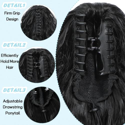 Ponytail Extension 22 Inch Claw Curly Pony Tails Hair Extensions for Women