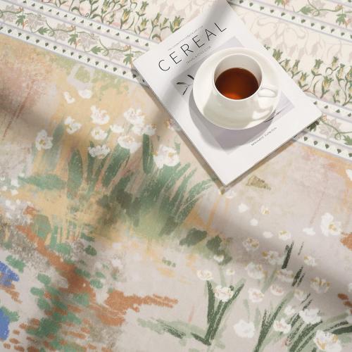 Rugcomf Runner Rug Impressionist-Style Vintage Kitchen Rugs Non Slip Washable Soft Carpet Runner for Kitchen Laundry Bedroom Bathroom, Beige