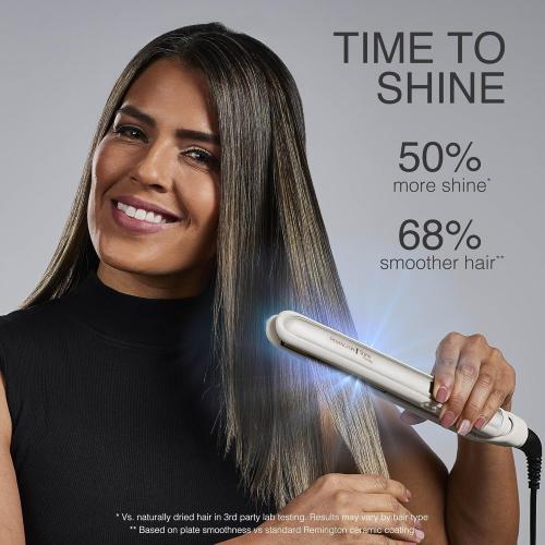 Remington Shine Therapy 1 inch Hair Straightener Iron, Flat Iron Infused with Argan Oil & Keratin, Professional Ceramic Flat Iron for Less Frizz, Shines and Smooth, Styling Tools