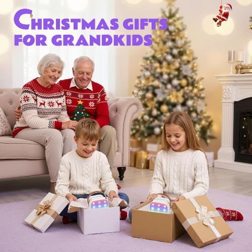 Mini Karaoke Machine for Kids Adults, Portable Bluetooth Speaker with 2 Wireless Microphones,Toys Birthday Gifts for Girls 3, 4, 5, 6, 7, 8, 9, 10, 11, 12  Years Old Toddler Teens(White)