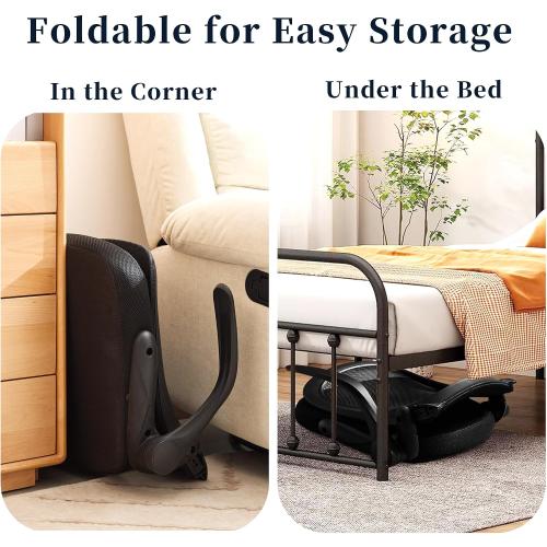 Ergonomic Floor Chair Foldable - Adjustable Armrest & Mesh Back, Thick Cushioned Seat for Gaming Reading Meditation, Multi-Use for Living Room, Bed, Tatami