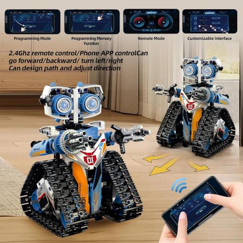 DOLIVE Robot Toys for Kids Ages 8-14, Remote & App-Controlled 3 in 1 STEM Robotics Set for Kids, Creative Birthday for Boys Girls Aged 8 9 10 11 12  (695 Pieces)