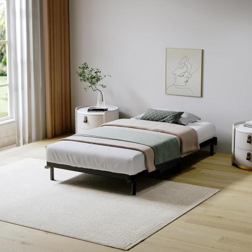 Twin Box Spring 2 Inch Low Profile Bunkie Board Bed Slat Replacement, Twin Size Box Spring, Mattress Surpoort Base, Noise Free, Easy Assembly