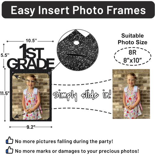 PartyHooman Graduation Photo Banner K-12, Kindergarten to 12th Grade for Middle/Junior, High/Senior Graduation Decorations 2026 | Class of 2026 Party Decorations |Pictures Party Supplies (Pre-strung)