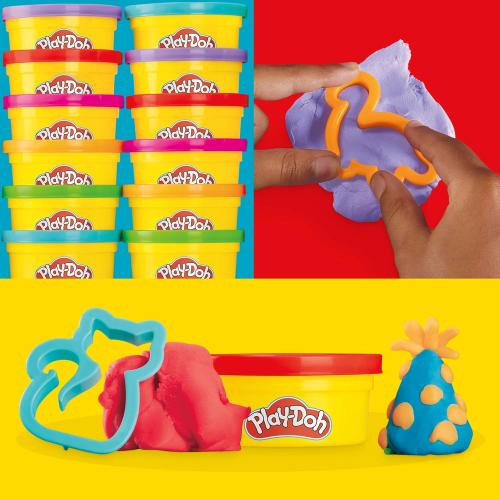 Play-Doh Party Favor Pack, Bulk 24 Pack of Modeling Compound with Cutters, Classroom Supplies for Arts & Crafts, Back to School Gifts & Prize Toys for Kids, Ages 3  (Amazon Exclusive)