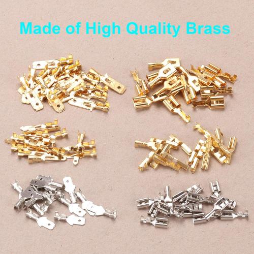 Kinstecks 150PCS 2.8mm 4.8mm 6.3mm Wire Spade Connector 3.9mm Bullet Connectors Kit Male and Female Wire Connectors Kit for DIY Electrical Motorcycle Vehicle Boat