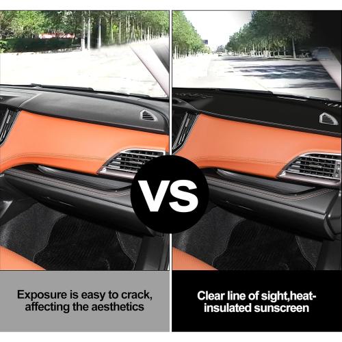Dashboard Cover Mat for Subaru 2020 2021 2022 2023 2024 2025 Outback Accessories Black Flannel Material Anti-Slip Dash Cover Mat Sunshade Glare UV Rays Protector
