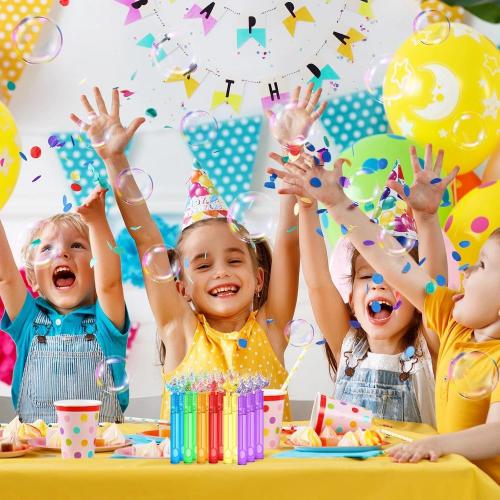 AFZMON 24Pcs Glitter Princess Bubble Wands for Kids, Crown Party Favors Mini Bubbles Birthday Gift Toy Goodie Bag Stuffers Classroom Prizes Wedding Party Supplies