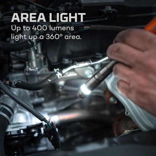 NEBO Inspector 500  Flex Pen Light | 500 Lumens, 8 Light Modes, Rechargeable LED Flashlight & 360 Degree Area Lighting, Magnetic Base, IPX7 Waterproof, Pocket Size for EDC, Includes USB Charging Cable