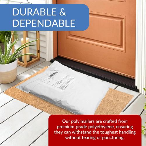Reli. Poly Mailers 12x15.5 | 500 Pcs Bulk | Shipping Envelopes | White Packaging Bags for Shipping | Non-Padded Polymailers, Self Sealing Mailing Bags for Clothing, Bulk (White)