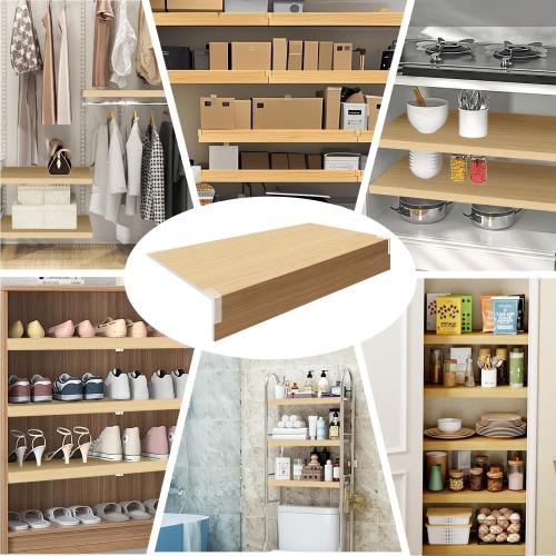 5 Pack Wire Shelf Covers,24x16x3in Wire Rack Covers for Pantry Durable PVC Shelf Liners-0.31 inch Thick, Moisture-Resistant Shelves Cover for Store Pantry Kitchen Removable Closet,#01 White