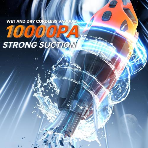 THINKWORK Handheld Vacuum Cordless 20V with Battery, Strong Suction Powerful Handheld Vacuum Cordless 150W Motor, Portable Shop Vac Wet/Dry with HEPA Filtration for Floor, Carpet