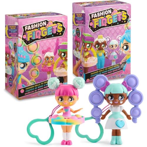 2 Pack Fashion Fidgets Sensory Toy Dolls – Push Pop Fidget Toy Pack of 2 – Anxiety and Stress Relief for Kids