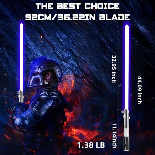 Lightsaber Dueling Light Saber with 12 RGB Colors 16 Sound Fonts and Motion Control, Force FX Lightsabers with Premium Metal Handle and Replaceable Blade, Light Sabers for Adults, Kids