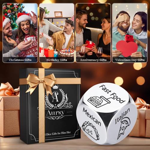 Valentines Day Gifts for Him Her Kids, Date Night Food Dice, Gifts for Men Women Men Kids Adults, Birthday Gifts for Him Mens Gifts, Couple Wedding Easter Valentines Father Day