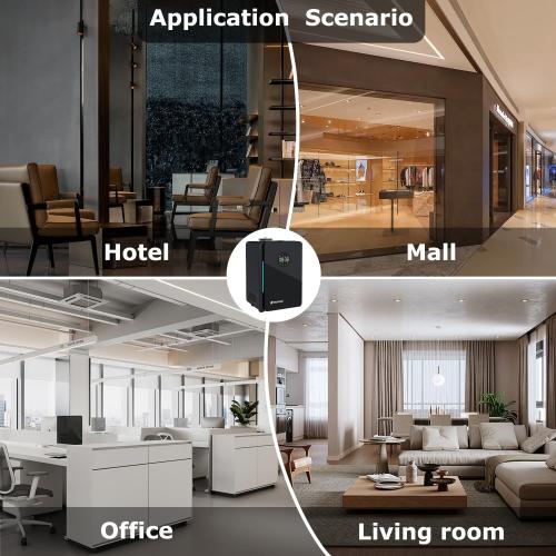 untested Hotel Scent Diffuser with Power Cold Air Technology, Aroma Scent Air Machine for Home, HVAC Scent Diffuser Cover Up to 3000 Sq. Ft | Commercial Waterless Aromatherapy Diffuser for Large Room - Black