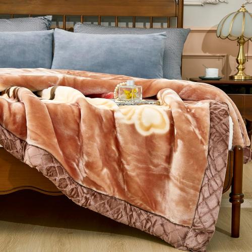 9 lbs Heavy Korean Mink Blanket,Silky Soft and Warm - Korean Style Queen Size 77 x 90, 9LB - 2 Ply Reversible Soft Warm Plush Raschel Blanket.