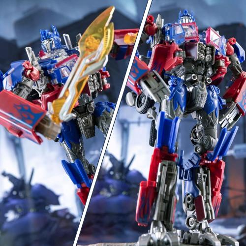 Transforming Toys Figures, Deformation Car Robot Toy with Extra Interchangeable Head & Weapons - Action Figure for Kids 7  , Birthday Toy