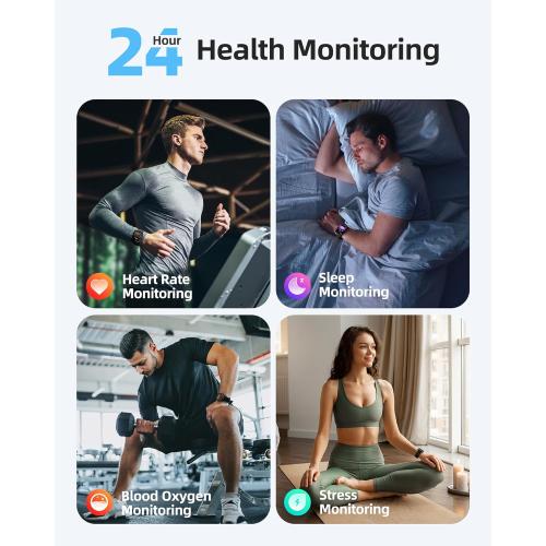 Parsonver Smart Watch, 5ATM Waterproof Watch for Swimming, Fitness Activity Tracker with 110  Sports Modes, Heart Rate/Sleep/SpO2/Calories Monitor, Pedometer, Fitness Watch for Android & iPhone, Black