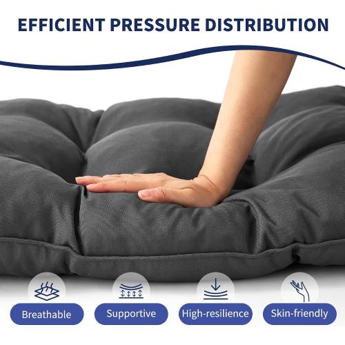 Outdoor Bench Cushion, 59 x 18 Inch, Dark Grey