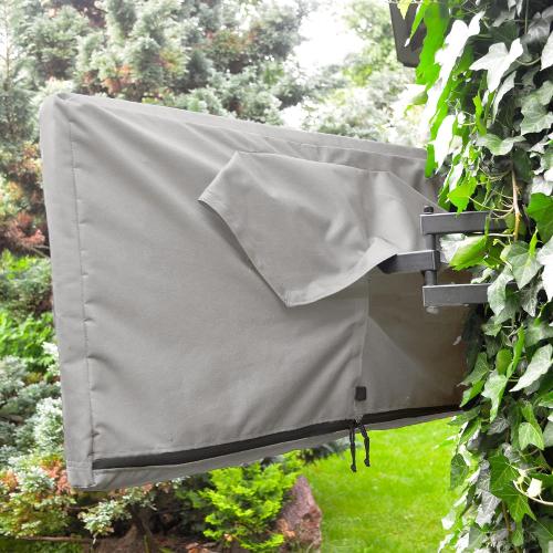 Outdoor TV Cover 80-85 inch - with Zipper, Weatherproof, Waterproof 360 Degrees Protection, Soft Non Scratch Interior - Gray