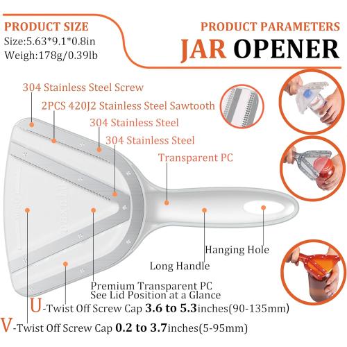 Jar Opener for Weak Hand & Seniors with Arthritis,Easy Twist Off Bottle Caps,Patent | Unique Kitchen Gadgets, Christmas Gifts for Elderly/Women/Men (Blue)