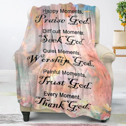 Christian Gifts for Women Faith, Inspirational/Religious/Spiritual Gifts for Adults, Soft Throw Blankets for Women/Men, Personalized Blankets for Adults 40x 50