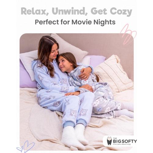 Size Small The Big Softy Adult Onesies for Women, Fleece Onesie PJs for Women, Teens, Funny Adult Onesie Pajamas, Cute One Piece Pajamas