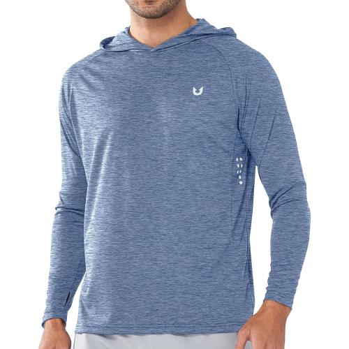 NORTHYARD Men's UPF 50  Hoodie Shirts Long Sleeve Sun Protection Fishing Swim Beach UV SPF Rash Guard Quick Dry Lightweight