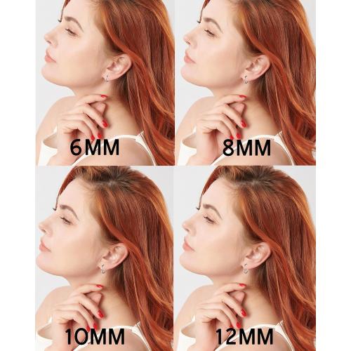 316L Surgical Stainless Steel Huggie Hoop Earrings 6mm 8mm 10mm 11mm 12mm 14mm Hypoallergenic Earrings Hoop Cartilage Helix Lobes Hinged Sleeper Earrings For Men Women
