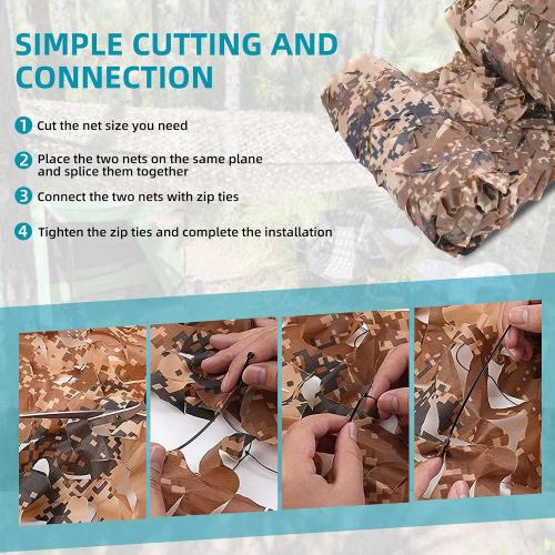 Camo Netting Hunting Camouflage Accessories - Camouflage Party Decorations，Camping Ghillie Netting, Sunshade Camo Mesh & Hunting Blind Deer Stand