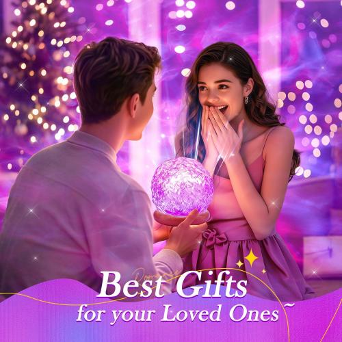 One Fire Ocean Projector for Bedroom,18-Color LED Mood Lighting,Girls Gifts