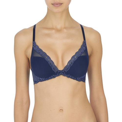 36 B...Women Feathers Lace Plunge T-Shirt Bra