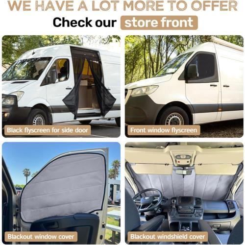 Living in a Bubble RV Door Window Shade, Foldable Magnetic Blackout Caravan Window Cover - UV Protection Heavy Duty Camper Trailer Door Windows Covering (16x25)