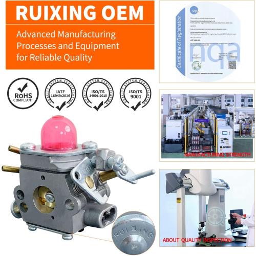 Ruixing OEM 531127910 Carburetor for Husqvarna 130L 330LK 130C Gas String Trimmer, Straight Shaft Gas Weed Eater 28cc 2-Cycle engine