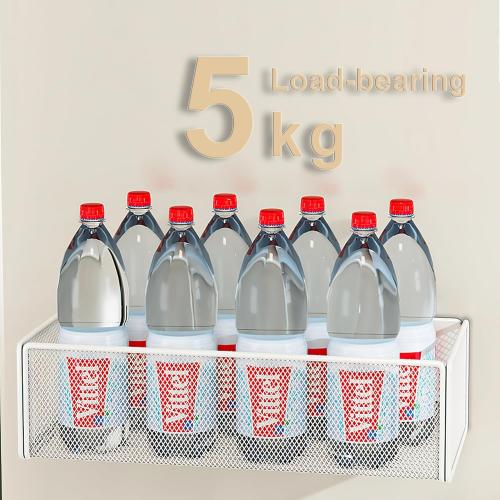 Magnetic Basket Organizer Holder for Fridge Magnetic Storage Bin Box Containers for Refrigerator Whiteboard Classroom (Large, White)