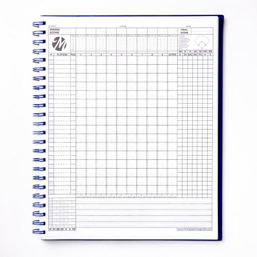 Blue Murray Sporting Goods Premium Baseball Softball Scorebook - 60 Games | Stats Score Keeper Book for Adult & Youth Baseball/Softball