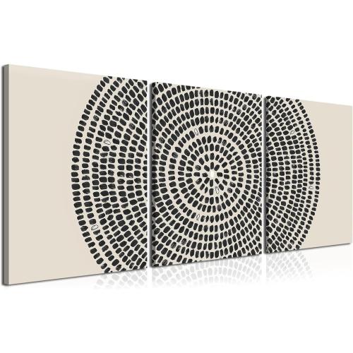 Jesus Feeds The 5000 Wall Art Set of 3, Black Religious Bible Wall Decor Paintings Abstract Christian Five Loaves and Two Canvas Poster Prints Pictures for Bedroom Living Room 16x24 in Framed