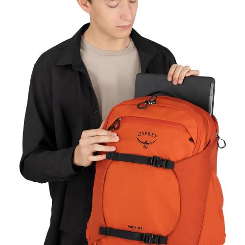 Osprey Proxima 30L Campus Laptop Backpack - Organized Everyday Pack with Tech Storage, Water Bottle Pockets, and Comfortable Carry - Perfect for School, Commute, and Travel, Firestarter Orange