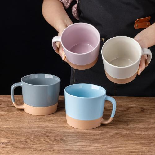 AmorArc 24 Ounces Soup Bowls with Large Handles and Lids, Stoneware Bowls for Soup, Cereal, Stew, Noodle, Colourful Ceramic Kitchen Bowls, Microwave & Dishwasher Safe (Multi-Color2, Set of 2)