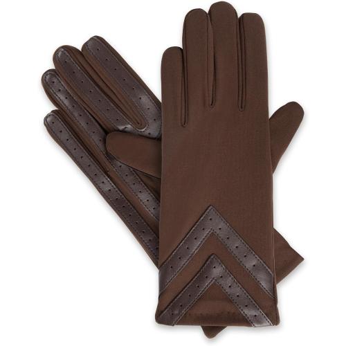 Size M/L...isotoner womens Spandex Touchscreen Cold Weather Gloves With Warm Fleece Lining and Chevron Details