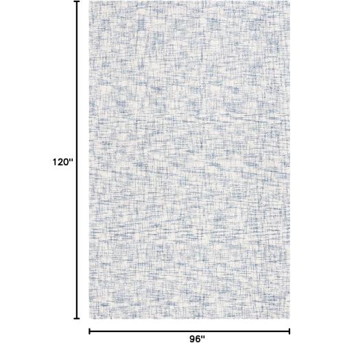 SAFAVIEH Area Rug 8x10 - Ebony Collection - Large - Blue & Ivory, Handmade Wool, Ideal for Living Room, Bedroom, Office, Dining Space (EBN350M)