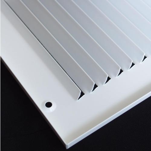 Size  16'' x 34'' HVAC Premium 16'' x 34'' [Duct Opening] Flat Stamped Steel Return Air Grille - Sidewall and Ceiling - HVAC Vent Duct Cover - White [Outer Dimensions: 17.75''w X 35.75''h]