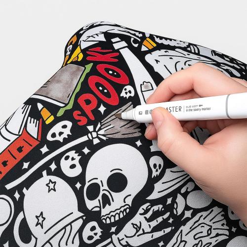 DIY Coloring Blanket with Markers, Color Your Own Blankets, Customizable Washable Diys Colorings Blanket Kits, You Can Color Fuzzy Velvet, Creative Diys Colorings Blankets for Adults (Black_I)