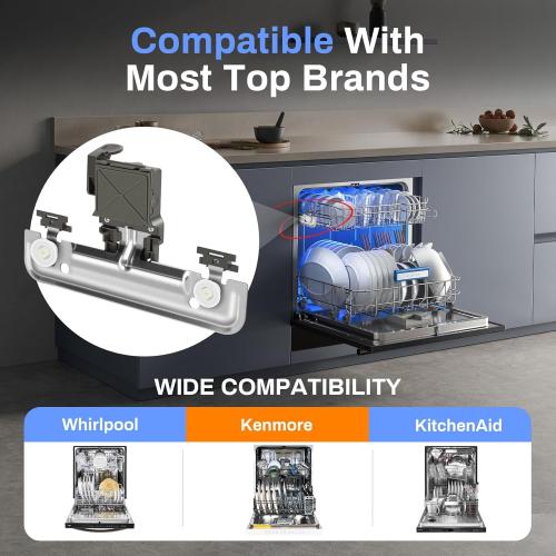 W10712395 Dishwasher Replacement Top Rack Replace for Kenmore Kitchenaid Whirlpool Dishwasher Parts, Replace W10350375 AP5957560 Upper Rack Parts, WDT750SAHZ0 WDT970SAHZ0 WDT780SAEM1 WDTA50SAHZ0