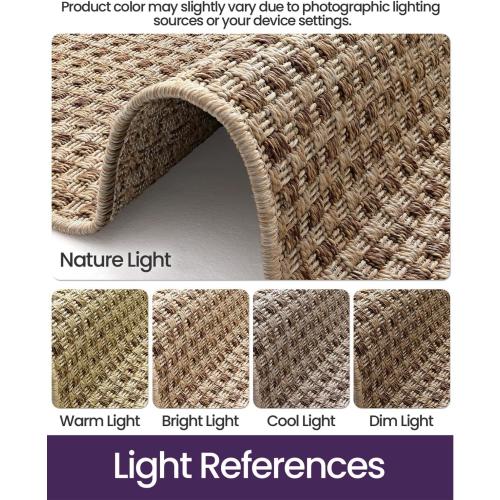 DEXI Dirt Trapper Door Mat, 31x48 Washable Doormat, Dirt Resistant and Absorbent, Easy Clean Low-Profile Floor Rugs for Entryway, Front Door, and Inside Entrance, Checkered Beige