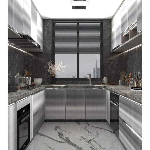 BAYYA Extra Wide Silver Stainless Steel Textured Countertop Contact Paper Vinyl Self-Adhesive Wallpaper Shiny Thicker 157x31.5inch Waterproof,Oil-Proof,Heat-Resistant Metal Look Stickers for Kitchen