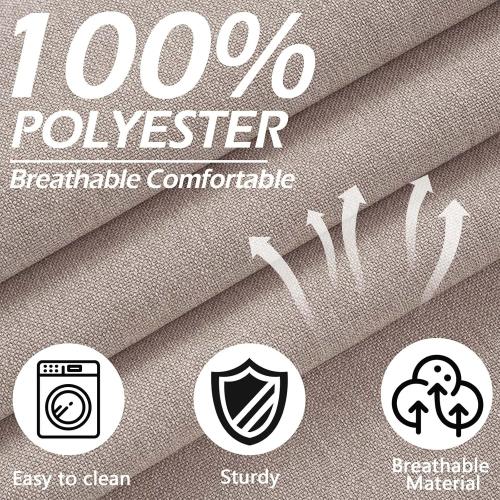 14Pcs Patio Cushion Covers Replacement Splashproof UV-Resistant Inelastic Covers with Zippers, Max Compatible 25.6x25.6x4inch Patio Cushion, for 7 Pcs Outdoor Patio Furniture Sets