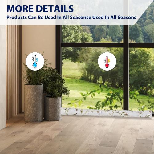 2 Pack 36 Inch 2.8 Inch Wide Slim Under Door Blocker Door Draft Stopper, Bottom Blocker Weighted Gap Filler Saving Energy Sound Air Noise Light Stopper Canvas Cotton Cartoon Print 2.2Lb